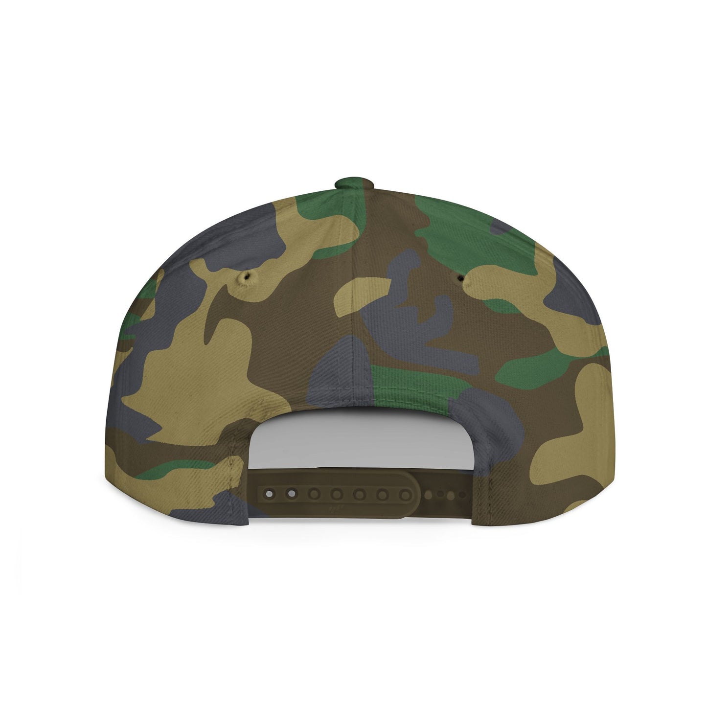 Bull+Brawl Original Cattle Brand Embroidered Camo Drop Flat Bill Snapback Hat